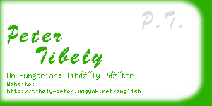 peter tibely business card